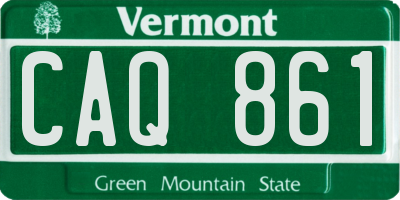 VT license plate CAQ861