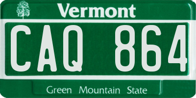 VT license plate CAQ864