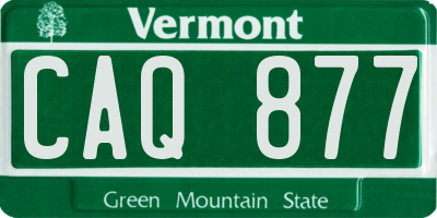 VT license plate CAQ877