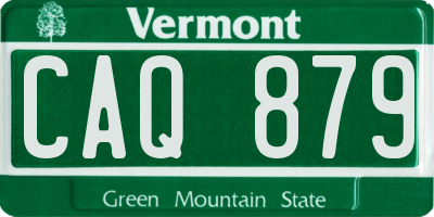 VT license plate CAQ879