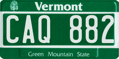 VT license plate CAQ882