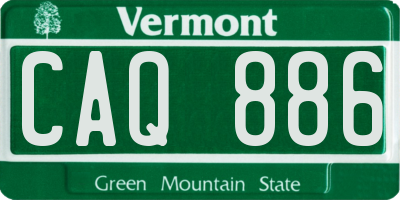 VT license plate CAQ886