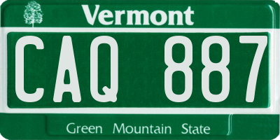 VT license plate CAQ887