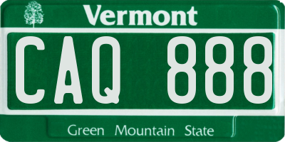 VT license plate CAQ888