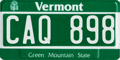 VT license plate CAQ898