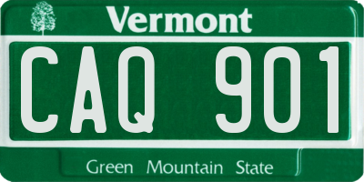 VT license plate CAQ901