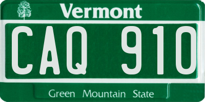 VT license plate CAQ910