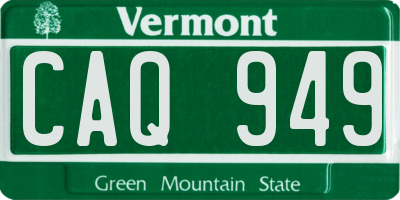 VT license plate CAQ949