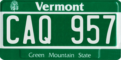 VT license plate CAQ957