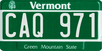 VT license plate CAQ971