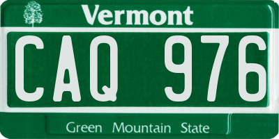 VT license plate CAQ976