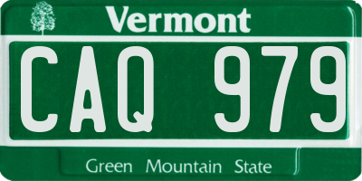 VT license plate CAQ979