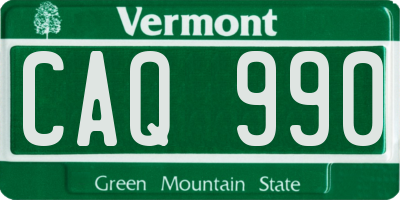 VT license plate CAQ990