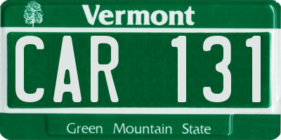 VT license plate CAR131