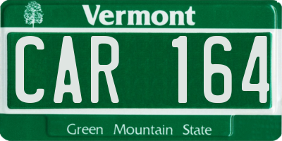 VT license plate CAR164