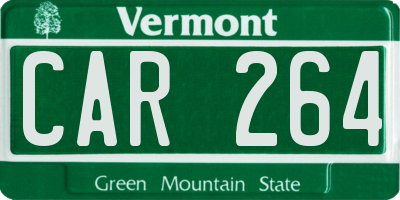 VT license plate CAR264