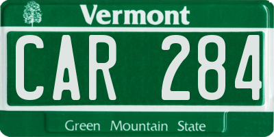 VT license plate CAR284