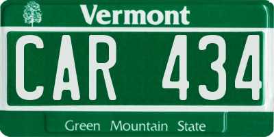 VT license plate CAR434