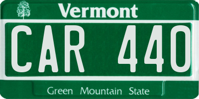 VT license plate CAR440