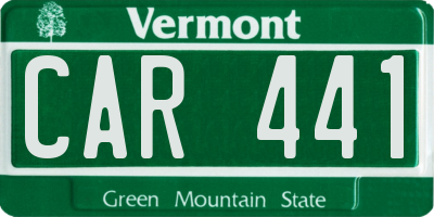 VT license plate CAR441