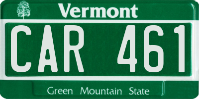 VT license plate CAR461