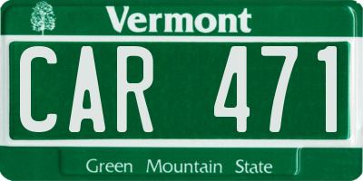 VT license plate CAR471