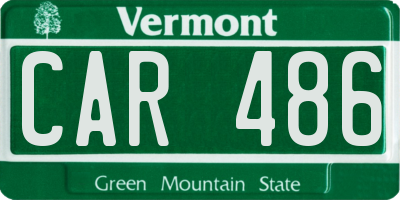 VT license plate CAR486