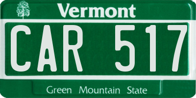 VT license plate CAR517