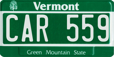 VT license plate CAR559