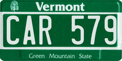 VT license plate CAR579