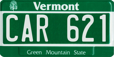 VT license plate CAR621