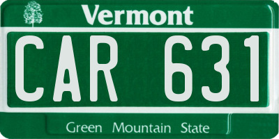 VT license plate CAR631