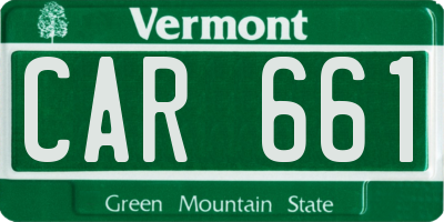 VT license plate CAR661