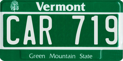 VT license plate CAR719