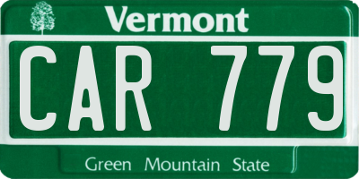 VT license plate CAR779