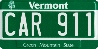 VT license plate CAR911