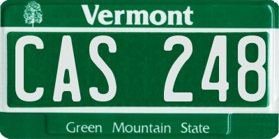 VT license plate CAS248