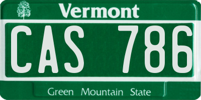 VT license plate CAS786