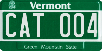 VT license plate CAT004