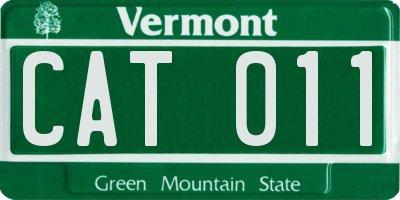 VT license plate CAT011