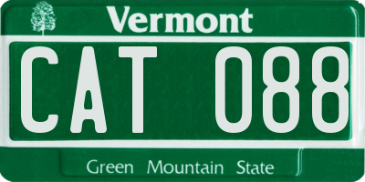VT license plate CAT088
