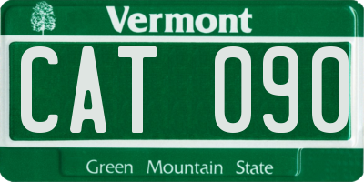 VT license plate CAT090
