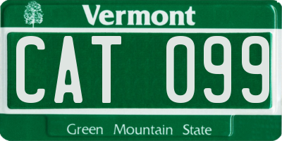 VT license plate CAT099