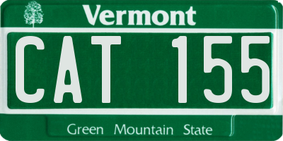 VT license plate CAT155