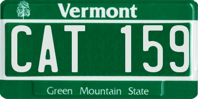 VT license plate CAT159