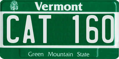 VT license plate CAT160