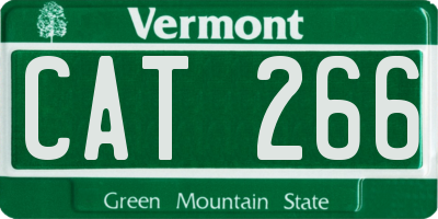VT license plate CAT266