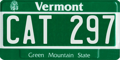 VT license plate CAT297