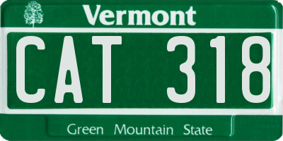 VT license plate CAT318