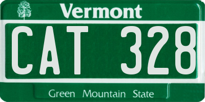 VT license plate CAT328